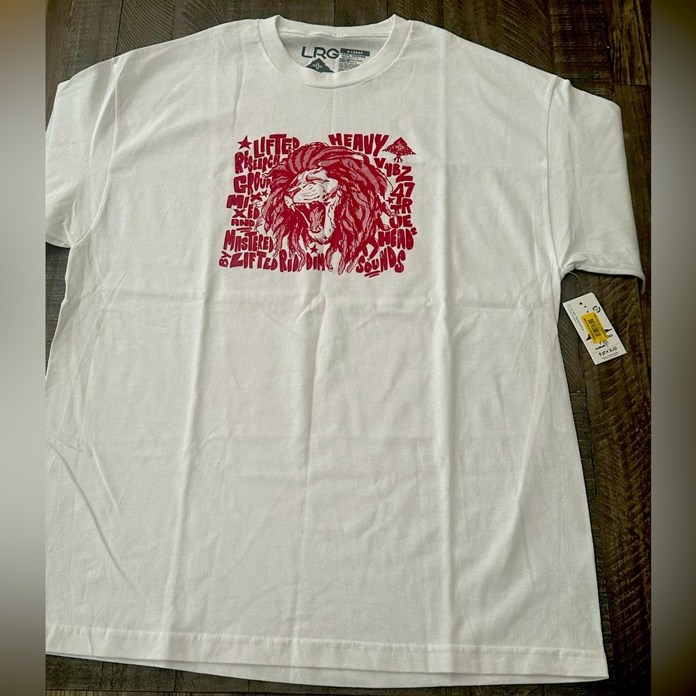 White LRG Lion Short Sleeved Tee